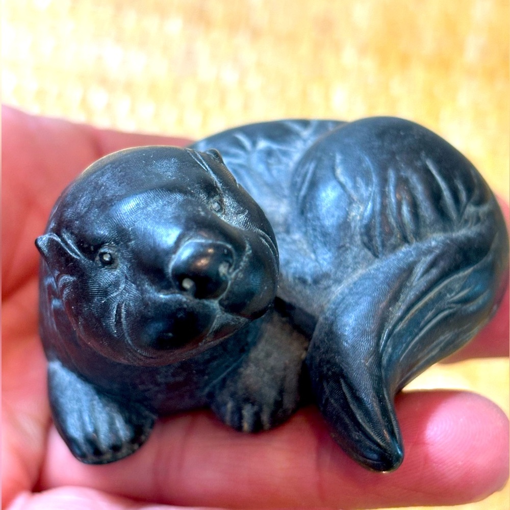Boma DESIGNS Baby Otter Figurine Carving made in Canada
